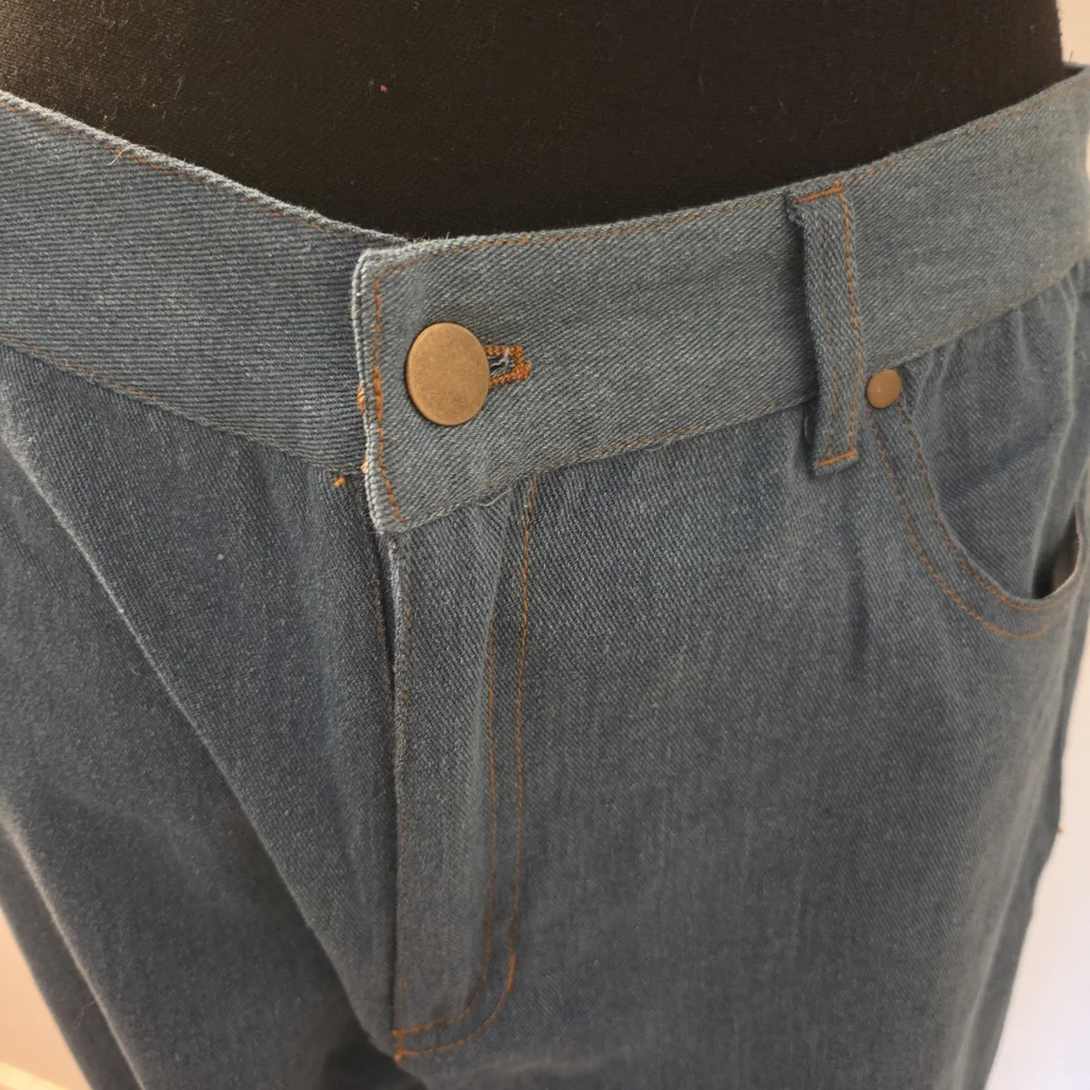 Women’s Blue Jeans with Rainbow Back Detail - Picture 7 of 9